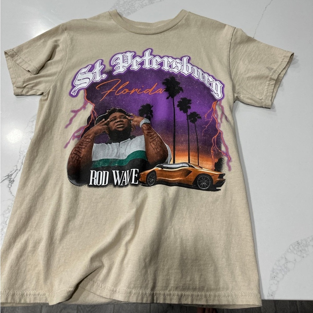Rod wave T-shirt, Mens small, Worn twice.